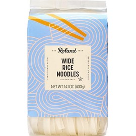 Roland Foods Wide Rice Noodles, 14.1 Ounce Bag, Pack of 1
