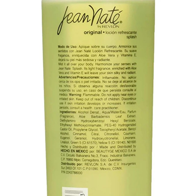 Revlon Loción Original Jean Naté 887ml Mejor Precio 3pzas