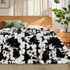 Touchat Cow Print Blanket for Couch, Faux Fur Throw Blanket,