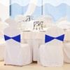 CHENGU 100 Pcs Spandex Chair Sashes Plain Bow Wedding Royal