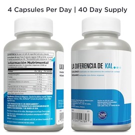 KAL Glicinato de Magnesio Magnesium Glycinate con BioPerine 160 Cápsulas