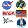 PatchClub 6 pcs Set NASA Astronaut Patches USA Flag Space