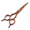 Hair Cutting Scissors, 5.5 Inch Professional Steel Leopard Ceramics Hair