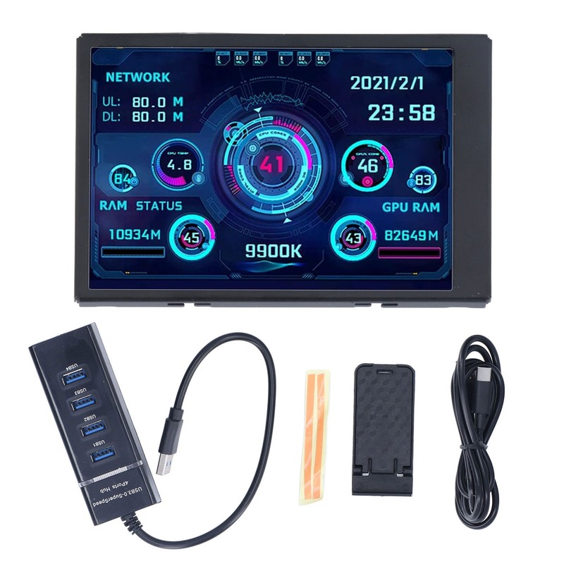 3.5in Display Screen Monitor Set 360° Rotatable IPS Full View