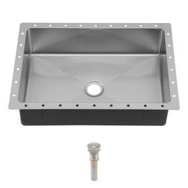 Sarlai Stainless Steel Bathroom Sink Undermount - 20"x14" Vessel Sink Stainless Steel Rectangle Undermount Bathroom Vanity Lavatory Restroom Bathroom Vessel Sink Basin