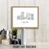 US Midwest Skyline Living Room Wall Decor, Black & White