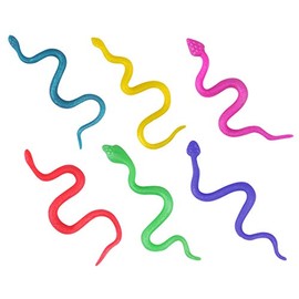 Henbrandt 12 x STRETCHY SNAKES Party Bag Stocking Filler Wild Jungle Animal Goody Loot Toy