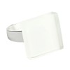 ALEXASCHA® Statement Ring with Square Stone • Hypoallergenic Stainless Steel