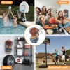 Outdoor Basketball Holder,Sturdy Vertical Storage Rack Metal Basketball Holder,Pole Mount