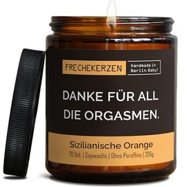 Lustige Duftkerze mit Spruch f√ºr Partner | Handgemacht aus Sojawachs | In Geschenkbox | Nachhaltiges Valentinsgeschenk | Ehe Mann, Freund, Frau, Freundin, Verlobte, Jahrestag |Orange