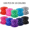 Cozypower 100 Pcs Paisley Neck Gaiter Bulk Seamless Bandanas Face