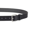 Dickies Women's Square Harness Buckle Multi-Perforated Casual Belt, Black Perforated,