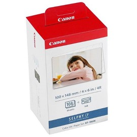Canon Photo Paper for Canon Selphy CP 720, 108 Sheets A6 Photo Colour Ink Paper Set 100 x 148 mm,