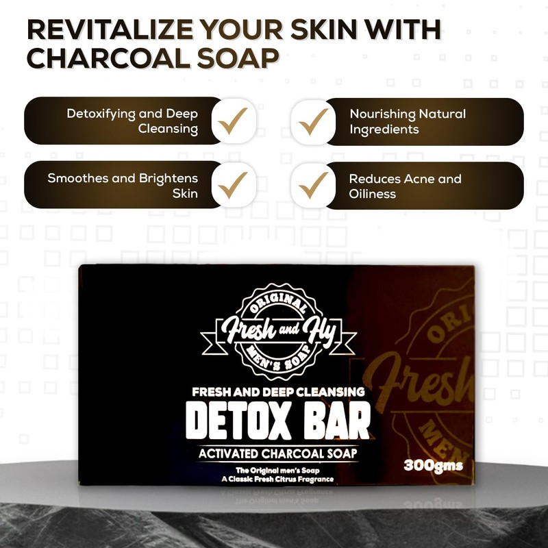 Fresh & Fly Activated Charcoal Soap - Natural Detoxifying Bar