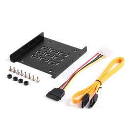 Salcar Mounting Frame for 2.5 HDD/SSD to 3.5 Adaptor Removable Frame, Mounting Frame Bracket Tracks incl. Screws SATA Cable