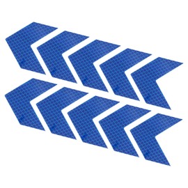 PATIKIL Reflective Stickers, 20 Pack 2.36 x 2.36 Inch Waterproof Adhesive High Visibility Night Caution Warning Arrow Shape Safety Tape Reflector for Trucks Trailers Cars, Blue
