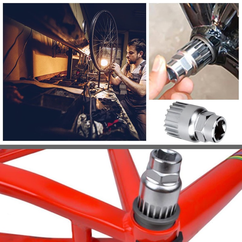 GKZB Bicycle Cassette Removal Tool Bicycle Chain Whip with Crank