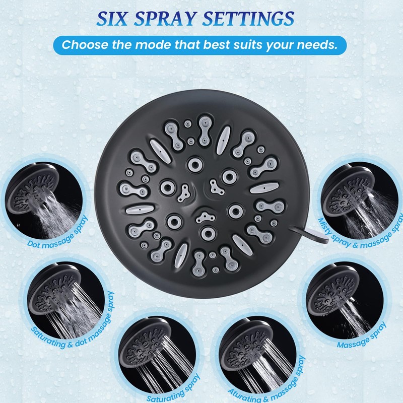 Ryamen Shower Head with Filter, Filtered Shower Head for Hard