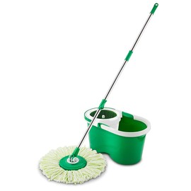 Libman Spin Mop and Bucket – Complete Floor Cleaning System Features a Microfiber Mophead, Adjustable Handle, and Durable Spin Compartment