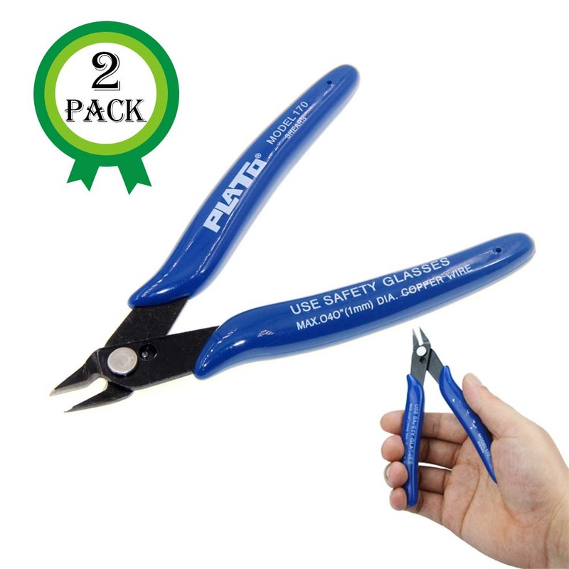 Mini Wire Cutter, 2pcs Electrical Wire Cable Cutter Precision Cutter