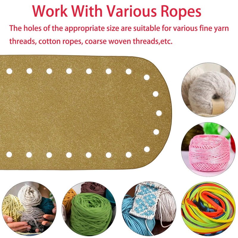 JMZLLRX Bag Base for Crocheting, PU Leather Bag, Knitting Set