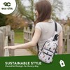 ECO CHIC Lightweight Foldable Crossbody Bag Recycled Plastic Shoulder Backpack
