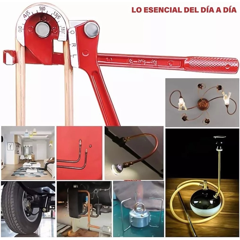 Dobladora De Tubos Cobre Aluminio 6/8/10mm+3 Destornillador