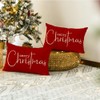 RABUSOFA Christmas Pillow Covers 12x20 Inch,Red Christmas Pillows Cases,Merry Christmas