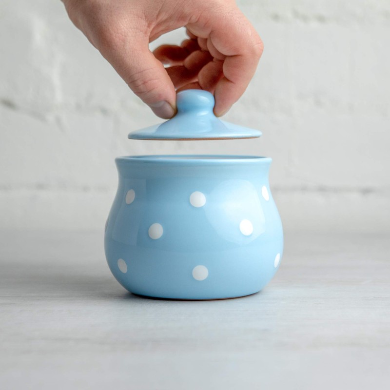 City to Cottage® Light Sky Blue and White Polka Dot