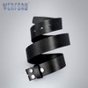 WERFORU Men's Faux Leather Belt Strap Without Buckle Replacement Snap