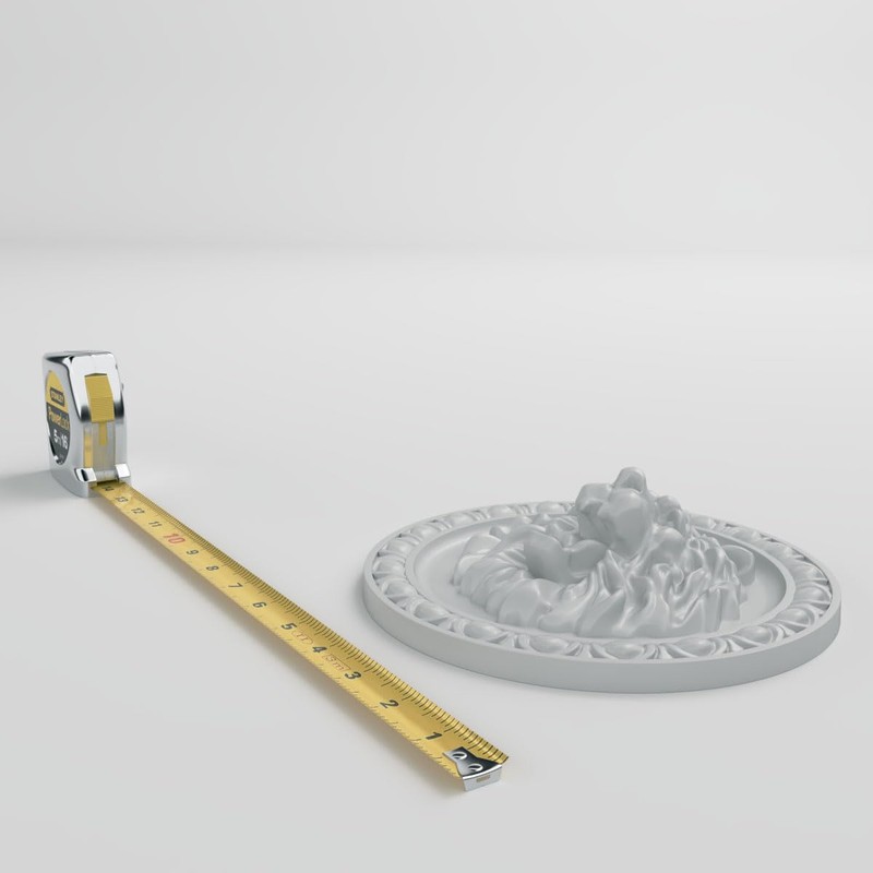 Ekena Millwork ROS08X08LI Lion Rosette, 7 3/4"OD x 2"P, Primed