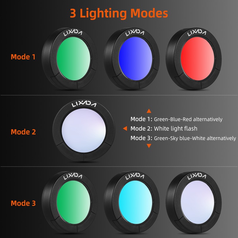 Lixada Smart Bike Tail Light USB Rechargable Colorful Bike Rear