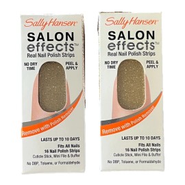 Sally Hansen Salon Effects Real Nail Polish Strips Glitz Blitz - Pack of 2 (Box)