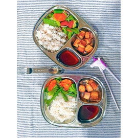 Busy Benny Stainless Steel 2 pack set Divided Plates Dinner/Snack/Picky Eaters