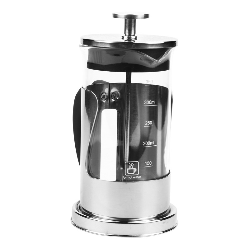 350ML 304 Stainless Steel & Glass Heat Resistant French Press