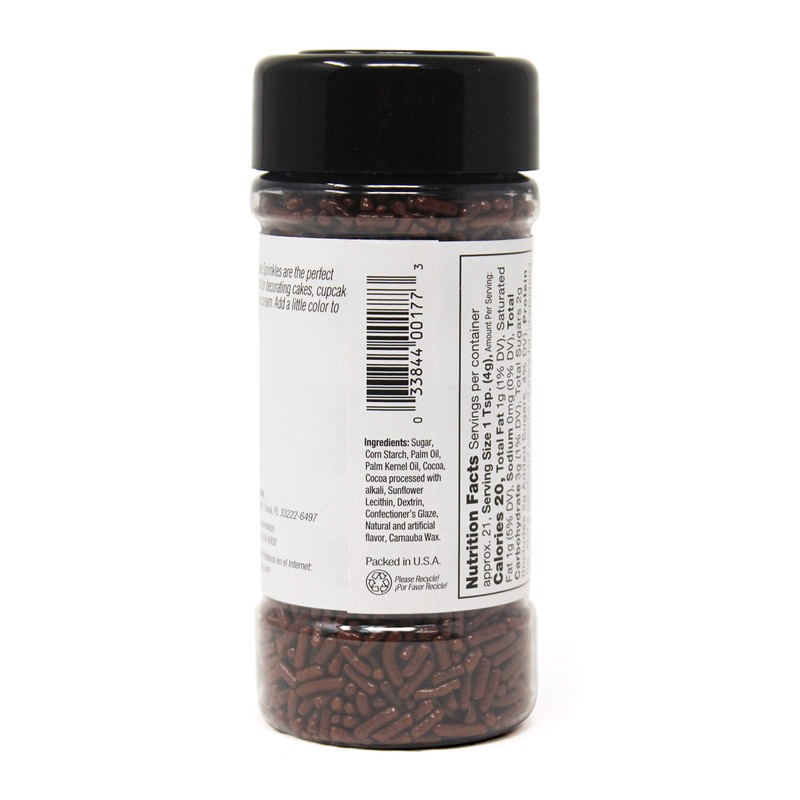 Badia Chocolate Sprinkles, 3 Oz (Pack Of 8)