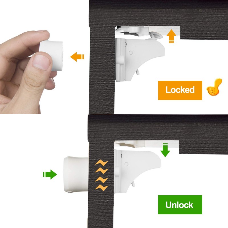 20 Pack Magnetic Cabinet Locks Baby Proofing - Vmaisi Children