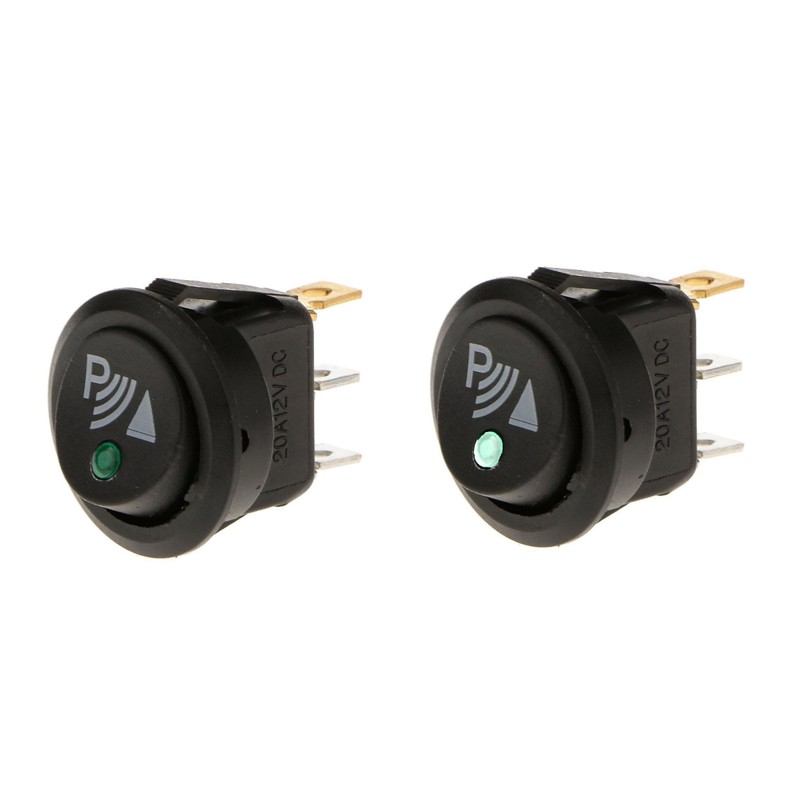 Dolphin Automotive Illuminated LED Round 3 Pin P Rocker ON/OFF