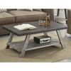 Roundhill Furniture Athens Contemporary Wood Shelf Coffee Table, Weathered Walnut