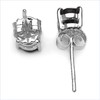 Schmuck-Schmidt -Men's Emerald Green Cubic Zirconia Silver Stud Earrings, Sterling