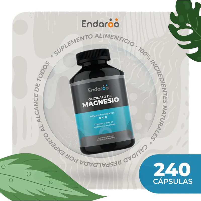 Glicinato Magnesio 500 240 Cápsulas Sabor