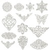 PH PandaHall 130pcs 13 Styles Filigree Connector Charms Links Platinum