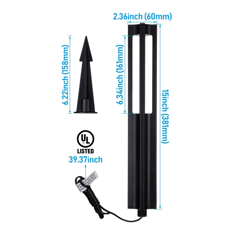 LEONLITE Low Voltage Path Lights, 3W LED Landscape Pathway Lights,