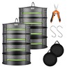 VIVOSUN 2-Pack 4-Layer Mesh Drying Rack Hanging Design with Green
