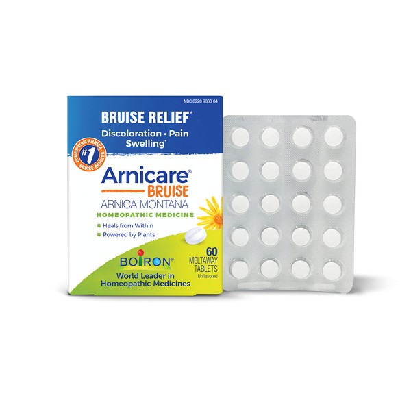 Boiron Arnicare Bruise for Relief of Pain or Swelling from Injuries, and Discoloration of Bruises - 60 Tablets