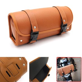 ZSADZS Tool Bag Bike Bike Side Bag Universal Bike Bag Tool Holder Accessory Storage Waterproof Leather Capacity 3L Easy Open Round Bike Tool Bag Brown