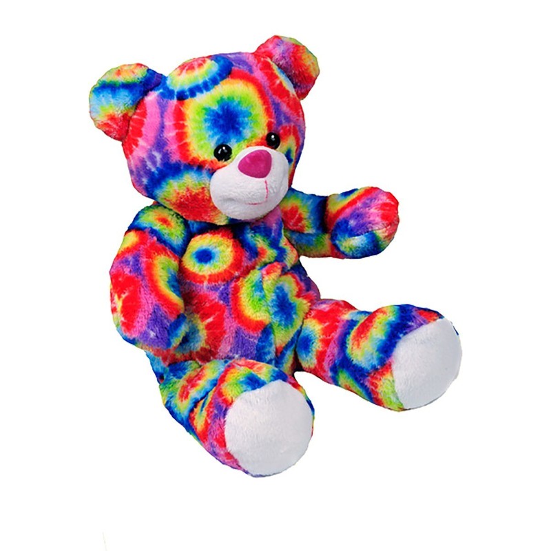 Cuddly Soft 16 inch Stuffed Tie Dye Teddy Bear -