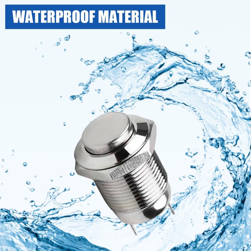 JNNJ 5 pieces waterproof push button switch, waterproof push button
