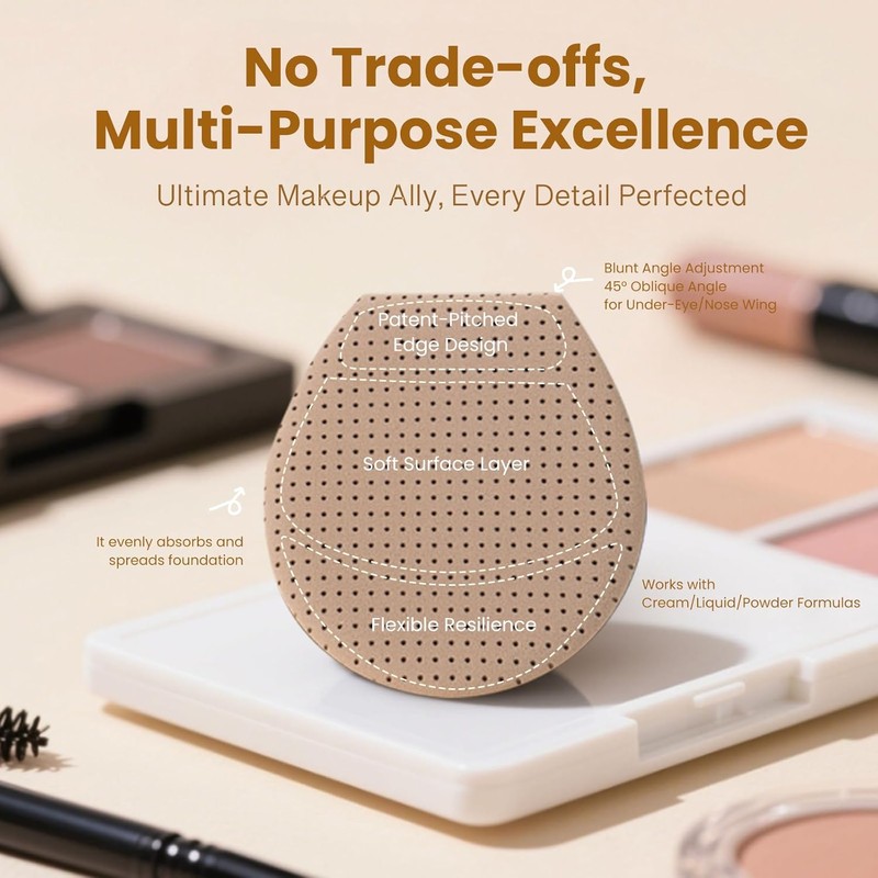 Momo's Workshop Makeup Sponge Puff, Large Beauty Puff for Quick