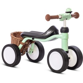 PUKY Pukylino Bundle, Balance Bike Suitable for Children from 1 Year, Optimal Mobility Development & Coordination, High-Quality Steel with Shockproof Powder Coating, Float Wheels, Pastel Green